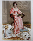 1891 "Mama’s Boy Will Be An Author" Chromolithograph Print | Magazine Illustration