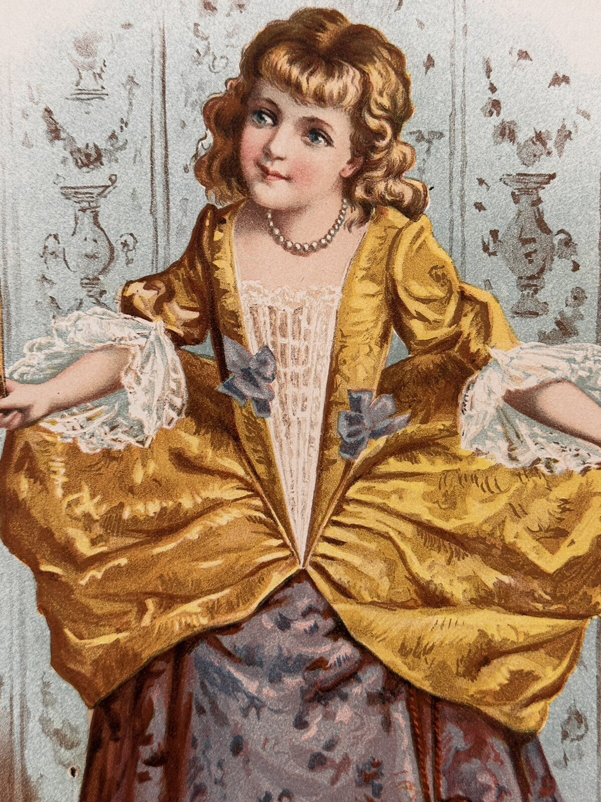 1891 "A Little Lady" Chromolithograph Print | Magazine Illustration