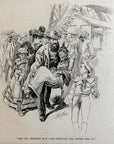 1893 The Big, Bearded Man And Came Forward And Lift… Antique Wood Engraving
