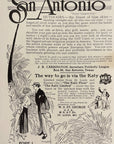 1912 Missouri Kansas Texas Railway Print Ad MK&T The Katy San Antonio Golf FORE
