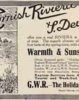 1912 Great Western Railway Print Ad GWR Cornish Riviera S. Devon Holiday Line RR
