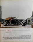 1935 Lincoln Brunn Convertible Victoria Vintage Print Ad Greyhound Hood Ornament