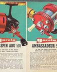 1963 Garcia Fishing Rods Reels Lures Tackle 8 Page Foldout Color Brochure