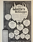1912 Wolfe's Schnapps Original Antique Print Ad - Udolpho Wolfe NY Advertisement
