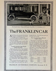 1916 Franklin Sedan Vintage Car Print Ad Dog Kid Illustration Syracuse NY