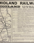1906 Midland Railway Railroad Print Ad GNR Scotland Train Route Map