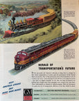 1943 General Motors Diesel Locomotives Print Ad Marlboro Boston & Maine Railroad