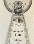 1904 Elgin Pocket Watches Railroad Print Ad Railway Travel Ad Elgin Time Train