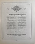 1935 Bank Of New York Original Vintage Print Ad - Rising Tax