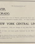 1904 New York Central Railroad Print Ad Railway Travel Ad Denver Colorado