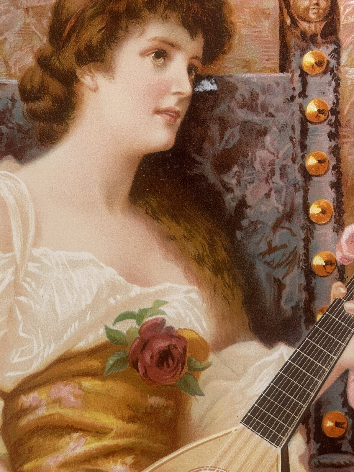 1892 "The Old Song" Chromolithograph Print | Magazine Illustration