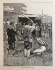 1893 A Chinese Execution, Canton Antique Magazine Wood Engraving