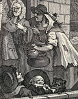 1822 BEER STREET & GIN LANE Authentic Hogarth Heath Ed. Antique Prints FRAMED