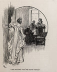 1893 She Snatched Away The Sable Curtains Antique Magazine Wood Engraving