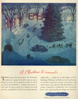 1945 Studebaker Vintage Car Print Ad Christmas Ad XMAS Tree Christmas Lights