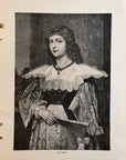 1892 Old Venice, Portrait If A Woman Antique Wood Engraving
