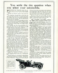 1910 Franklin Automobile Company Vintage Car Print Ad TIRE QUESTION Syracuse NY