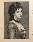 1893 The Tea Rose Portrait By G. Leslie Antique Antique Magazine Wood Engraving