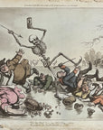 1815 Rowlandson THE SKAITERS English Dance Of Death HC Aquatint Etching