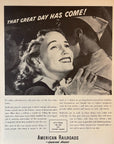 1945 American Railroads Print Ad WWII Railroad Ad That Great Day Has Come