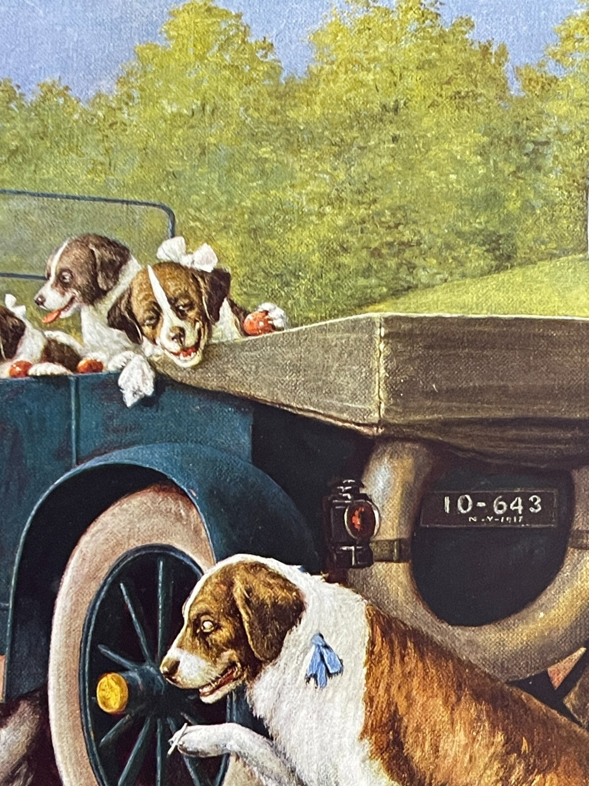 C.M. Coolidge TEN MILES TO A GARAGE Saint Bernard Dogs Car Trouble Picnic