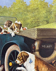 C.M. Coolidge TEN MILES TO A GARAGE Saint Bernard Dogs Car Trouble Picnic