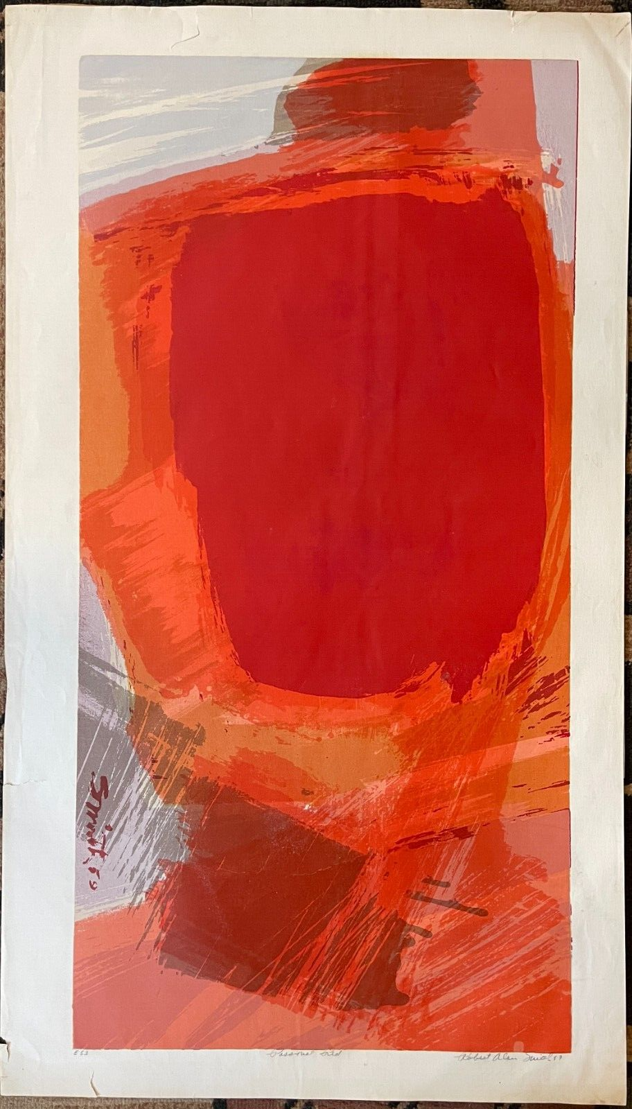 PASSIONAL RED Robert Alan Smith ORIGINAL Artist Signed 1959 Ltd Ed Serigraph