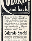 1903 Chicago & North Western Railway Railroad Print Ad Union Pacific Colorado