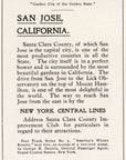1902 New York Central Railroad Print Ad San Jose California Garden City