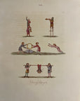 1810 Joseph Strutt DANCING LEAPING Antique Engraving Sports & Pastimes England