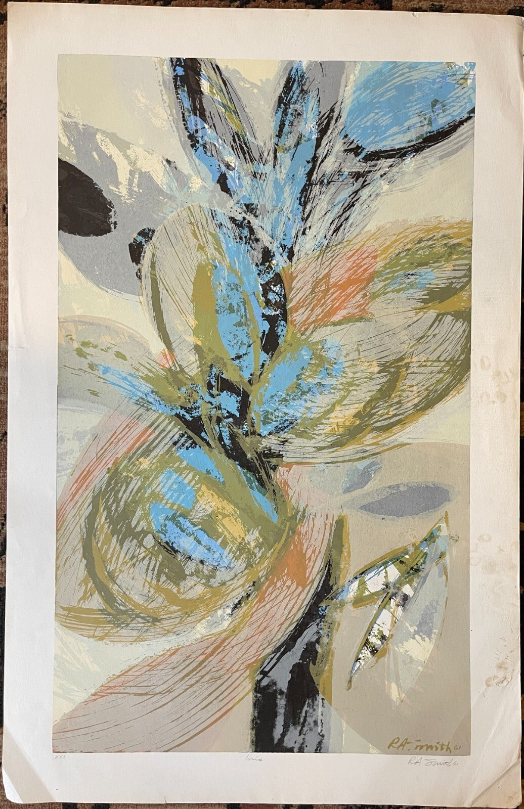 IRIS Robert Alan Smith ORIGINAL Artist Signed c.1962 Ltd Ed Serigraph