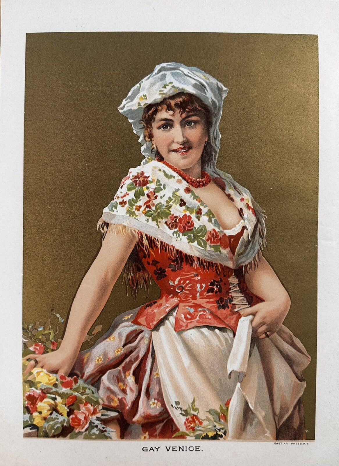 1892 "Gay Venice" Chromolithograph Print | Magazine Illustration