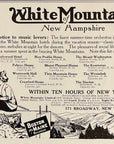 1909 Boston & Maine Railroad Print Ad White Mountains New Hampshire Golf Music