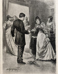 1893 There Was A Crash, And The Costly Porcelain… Antique Wood Engraving