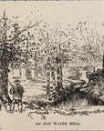 1892 An Old Water Mill Antique Magazine Wood Engraving