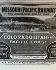 1904 Missouri Pacific Railway Railroad Print Ad Glenwood Springs Colorado