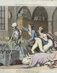 1815 Rowlandson THE MISER'S END English Dance Of Death HC Aquatint Etching