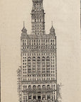 1893 Projected Dayton Building, Bowling Green Antique Magazine Wood Engraving