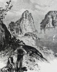 1892 An Island Of Amazons - The Taraglioni Rocks Antique Magazine Wood Engraving