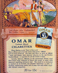 1914 Omar Turkish Cigarettes Print Ad Harvesting Grain Sultan & Maiden Rubaiyat