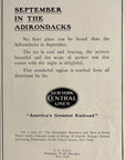 1906 New York Central Railroad Print Ad September In The Adirondacks Train