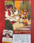 1915 Omar Turkish Cigarettes Print Ad - Louis Fancher Art Sultan and Maiden