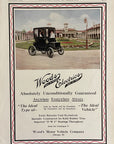 1909 Woods Electric Automobile Print Ad - Streetlamp Flower Garden Chicago IL