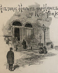 1892 Historic Haunts And Homes Of New York Antique Wood Engraving