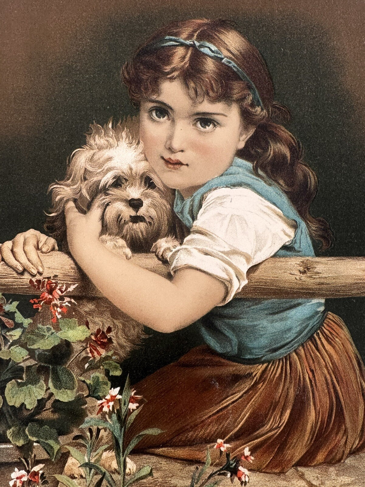 1891 "Two’s Company" Chromolithograph Print | Magazine Illustration