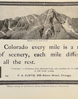 1905 Chicago Burlington & Quincy Railroad Print Ad Mount Holy Cross CB&Q The Q