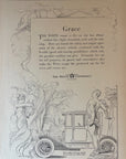 1913 White Company Vintage Car Print Ad GRACE Cushing Art Dianna Goddess Of Moon
