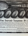 1904 Lake Shore & Michigan Southern Railway Railroad Print Ad Souvenir Teaspoons