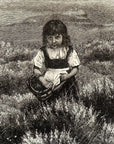 1892 Heather Bloom Original Black And White Wood Engraving