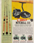 1961 Garcia Mitchell 300 Fishing Reel - Trout Rods Spinning Reels NY Print Ad